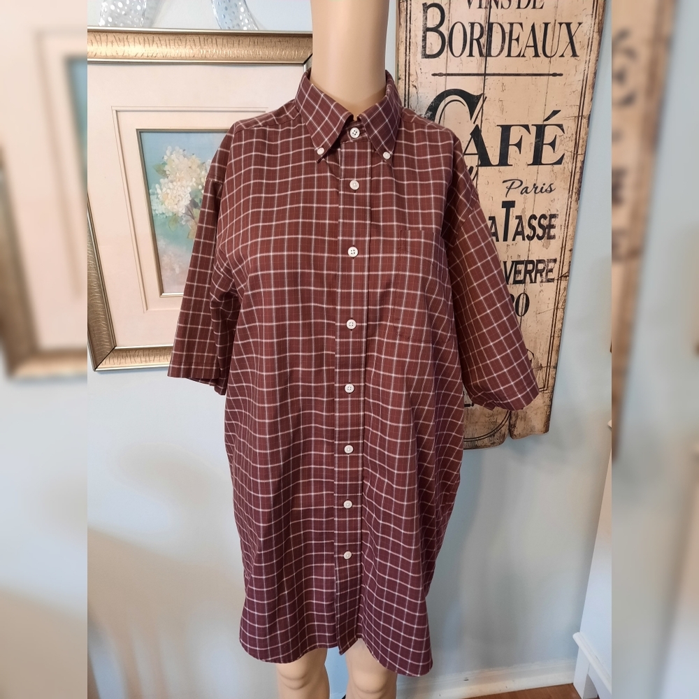 Men's short sleeve L.L. bean button down Medium Tall